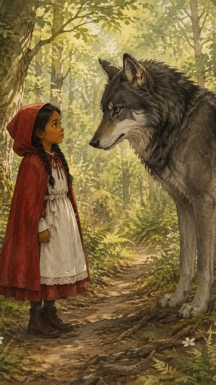 Cover illustration for Little Red Riding Hood