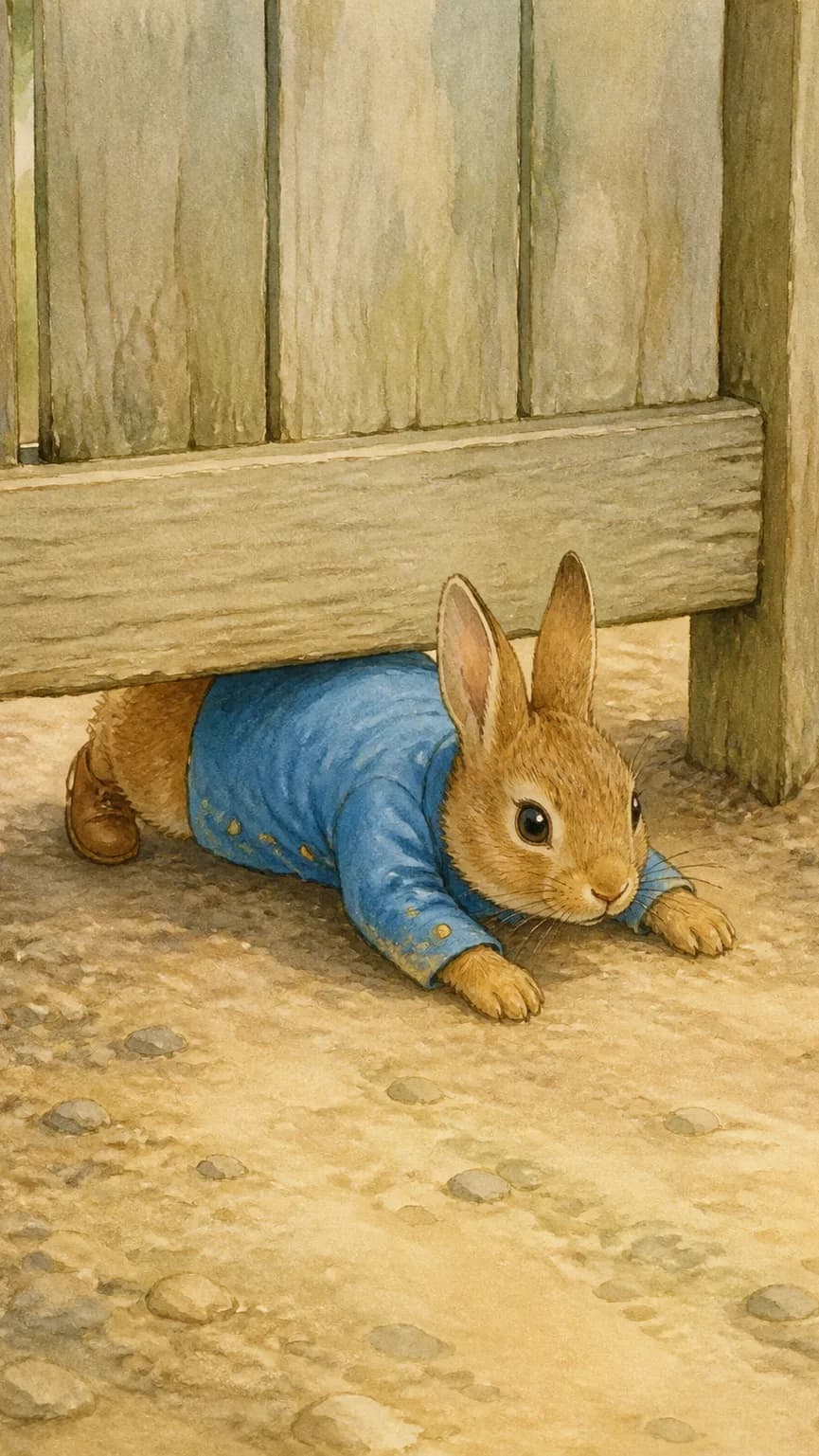 Cover illustration for The Tale of Peter Rabbit