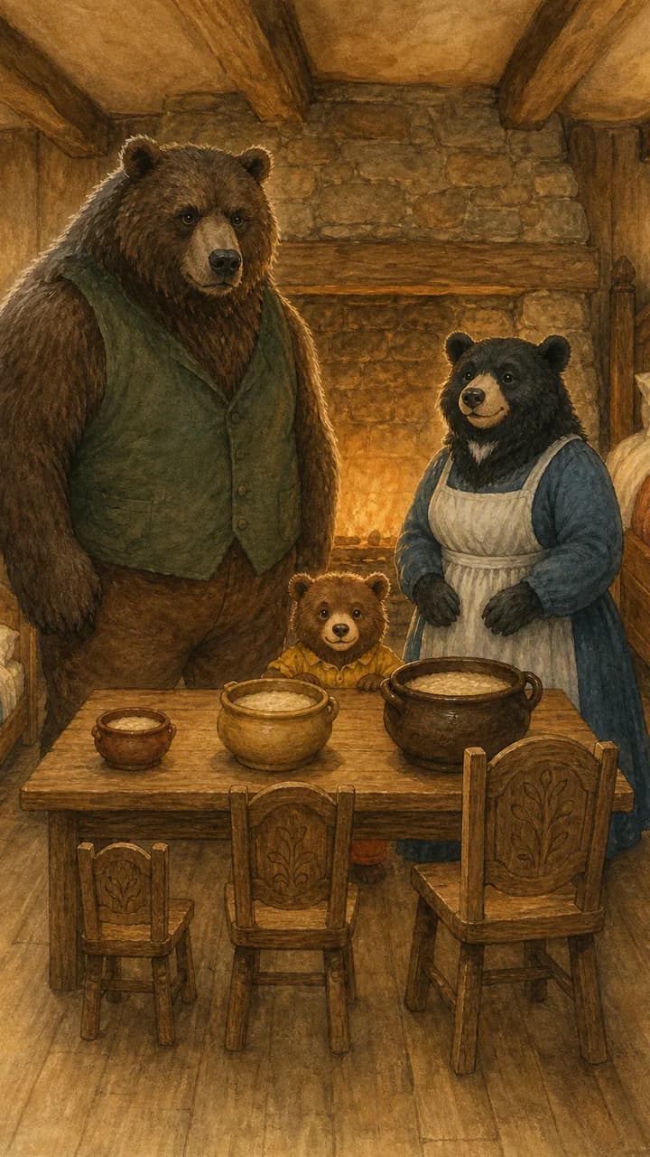 Cover illustration for The Story of the Three Bears