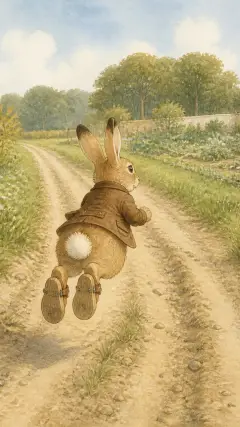 and set off with a hop,