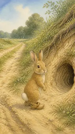 and in the neatest, sandiest hole of all lived Benjamin's aunt and his cousins Flopsy, Mopsy, Cotton-tail, and Peter.