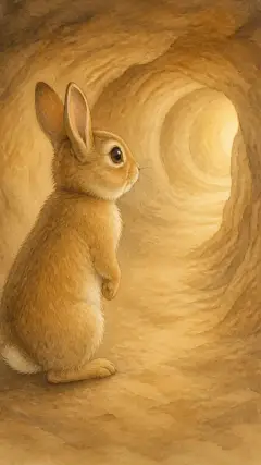 At this point old Mrs. Rabbit's voice was heard inside the rabbit hole, calling: