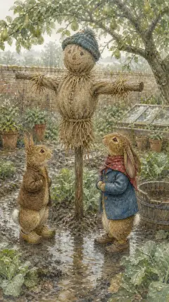 There had been rain during the night;