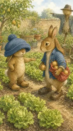 He said that he was in the habit of coming to the garden with his father to get lettuces for their Sunday dinner.