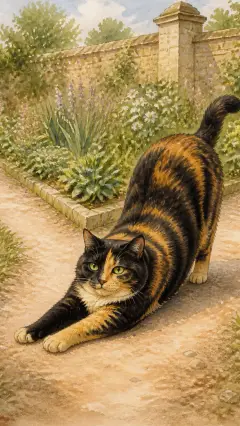 and stretched herself,