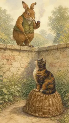 He was smoking a pipe of rabbit-tobacco,