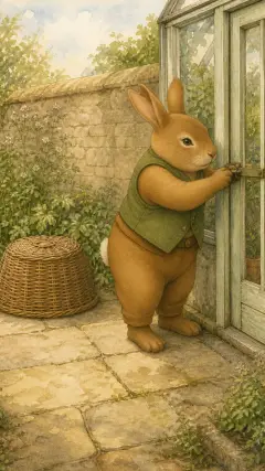 he locked the door.