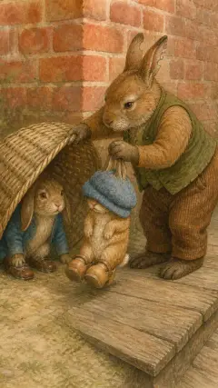 and took out his son Benjamin by the ears,