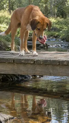 He thought it was another dog with a piece of meat twice as big;