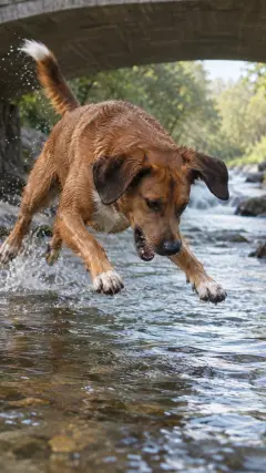 and flew at the other dog to get the larger piece.