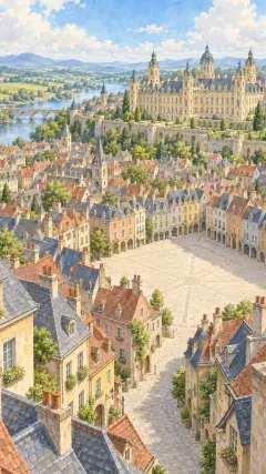 Time passed away merrily in the large town which was his capital;
