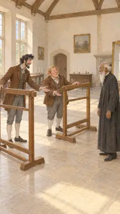 The impostors requested him very courteously to be so good as to come nearer their looms;