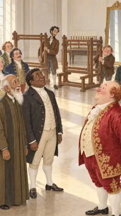 ‘If your Majesty will only be pleased to look at it! what a splendid design! what glorious colours!’