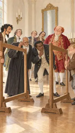 All his retinue now strained their eyes, hoping to discover something on the looms,