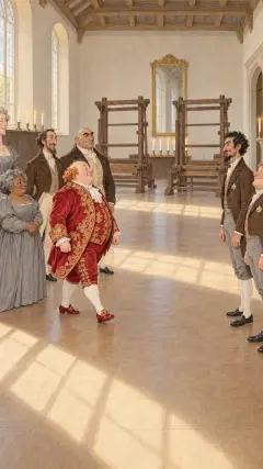 And now the Emperor, with all the grandees of his court, came to the weavers;