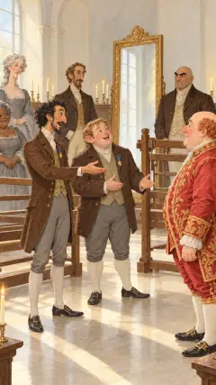 we will fit on the new suit in front of the looking-glass.’