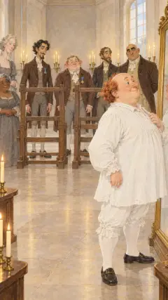 the Emperor turning round, from side to side, before the looking-glass.