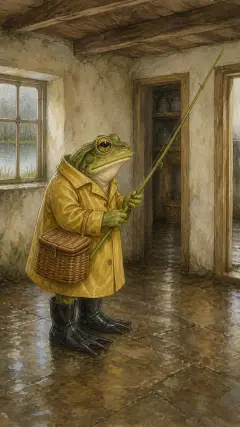 he took his rod and basket,