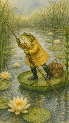 Mr. Jeremy took a reed pole,