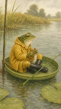 His rod was a tough stalk of grass,