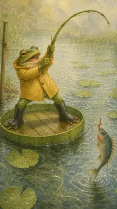 Instead of a smooth fat minnow, Mr. Jeremy landed little Jack Sharp the stickleback,