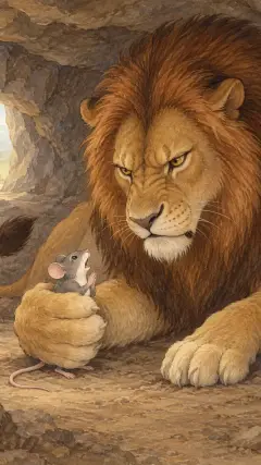 The Mouse, terrified, piteously entreated him to spare its life.