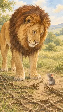 and succeeded before long in setting the Lion free.