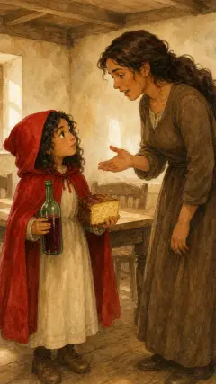take them to your grandmother, she is ill and weak, and they will do her good.
