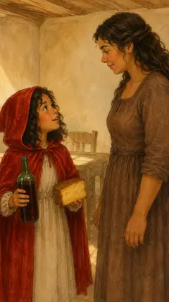 ‘I will take great care,’ said Little Red-Cap to her mother,