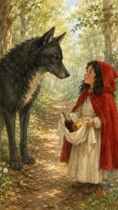 ‘What a tender young creature! what a nice plump mouthful she will be better to eat than the old woman.