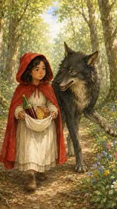 ‘See, Little Red-Cap, how pretty the flowers are about here why do you not look round?