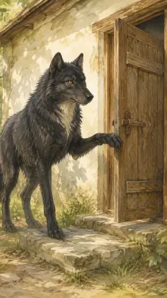 the door sprang open, and without saying a word