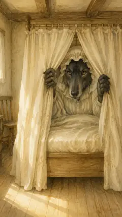and drew the curtains.