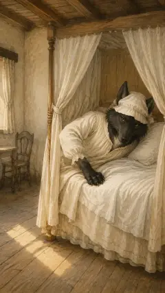 he lay down again in the bed,