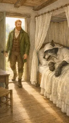 So he went into the room,