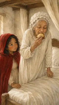 the grandmother ate the cake