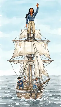 The long voyage south wears on, day after day. The crew keep busy with small tasks on deck. Then a cry from the masthead changes everything.