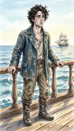 Ishmael watches from the rail, wonder and dread within him. Some swear the spout is Moby Dick himself, luring them to doom. Off the Crozetts, a strange sail looms ahead.