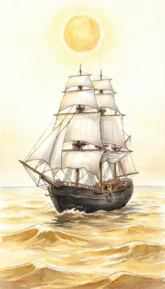 The Pequod runs true once more, booming before the fair wind toward the Line. Ahab's small magic quiets the crew's dread. The terror passes. But soon a man will be lost overboard... and the crew must seek a life-buoy where none remains.