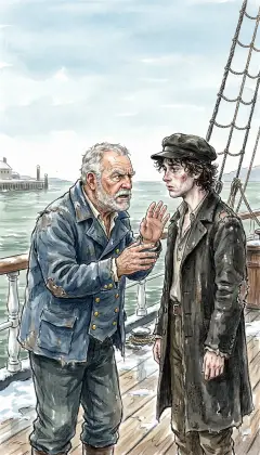 "Hast clapped eye on Captain Ahab? Thou'lt find he has only one leg." "Was the other lost by a whale, sir?" "Devoured! Chewed up by the monstrousest parmacetty that ever stove a boat!" He bids me gaze at the endless water: is this the world I truly long to see?
