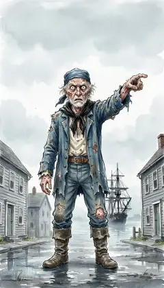 A ragged old man bars the foggy Nantucket street. His crooked finger juts out, leveled past us at the ship below. "Shipmates, have ye shipped in that vessel?" "Anything down there about your souls?"