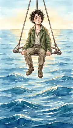 Lulled by waves and thoughts, I lose my own identity. The blue ocean below seems the soul of all things. But slip your hold an inch, and you drop forever into the sea.