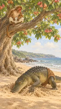 and burrowed in the soft sand.