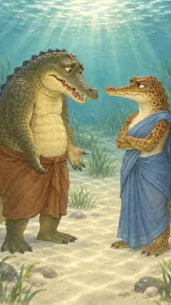 Then the crocodile was quite dejected, and said to his wife: