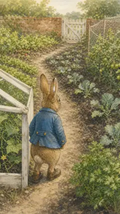 Aber als er um die Ecke eines abgedeckten Beets lief, in dem Gurken wuchsen,