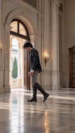 At last he returned to his palace quite cast down,