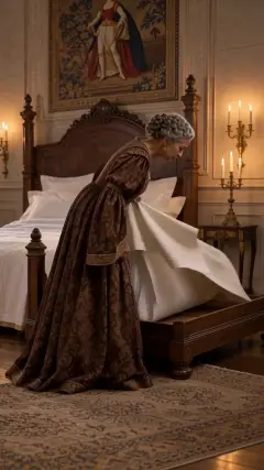 took all the bedclothes off the bed,