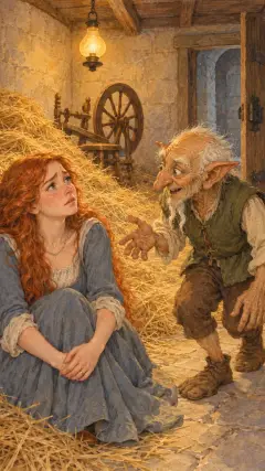 und ein seltsam aussehendes Männchen humpelte herein und sagte: „Guten Morgen, mein gutes Mädchen; warum weinst du?“