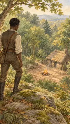 sah ich eine kleine Hütte;