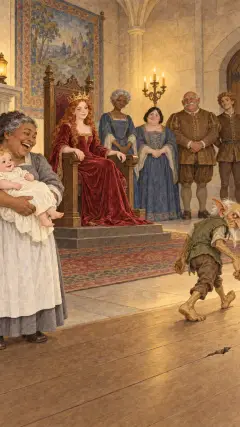 während die Kinderfrau lachte